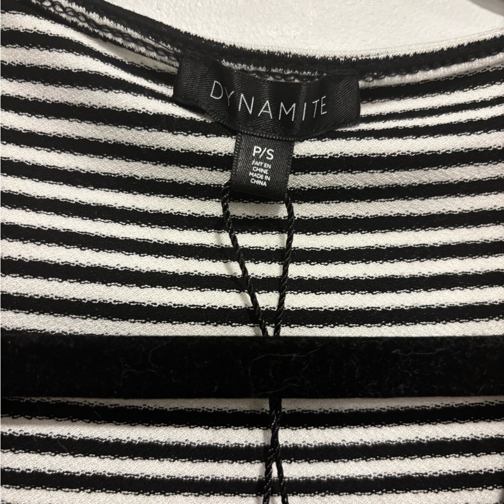 Dynamite Monochrome Striped Top (S) - Picture 2 of 8